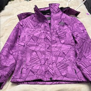 Purple Geometric Ski Jacket